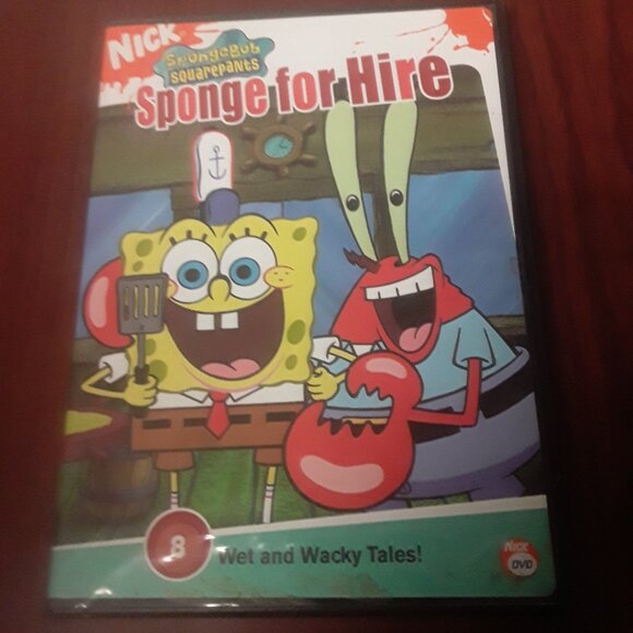 SpongeBob SquarePants: Sponge for Hire Nickelodeon DVD 2004 Works - Picture 1 of 4